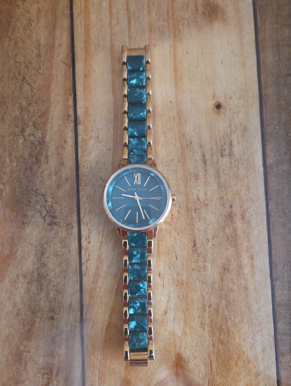 Anne Klein Women’s Teal & Gold Tone Watch – Needs Battery